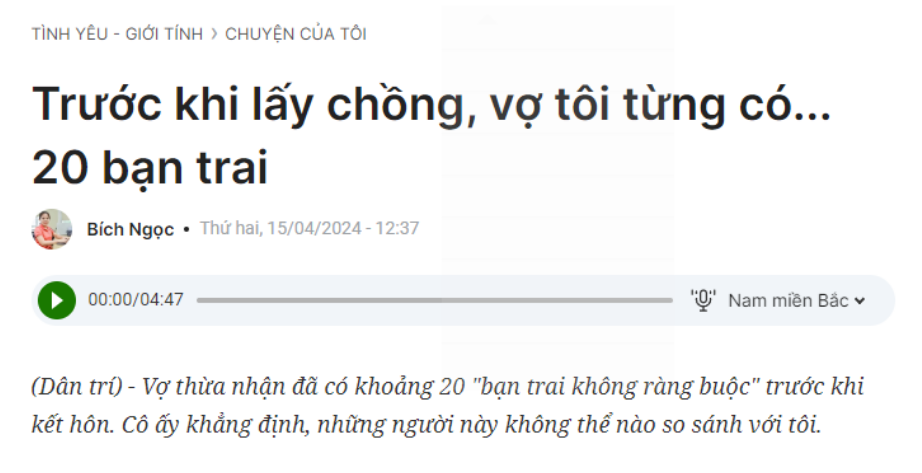 越南男子在得知妻子和他结婚前有过近20个男友,男子崩溃,无奈向网友求助