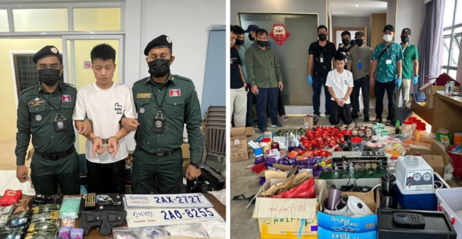 一中国男子在西港被捕,并缴获了58公斤毒品、8支枪、一枚手榴弹和数百发子弹