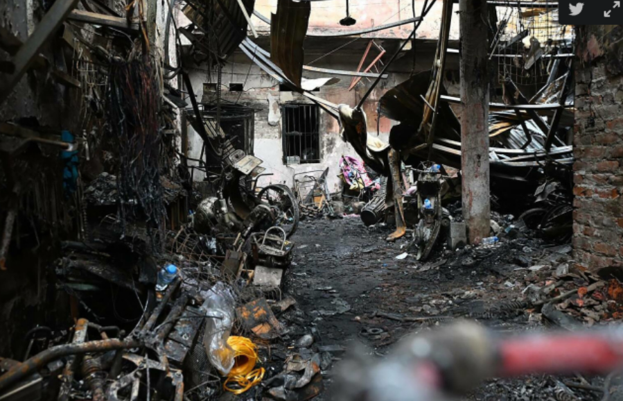 越南一出租住房发生火灾,造成多人伤亡,致14死3伤!