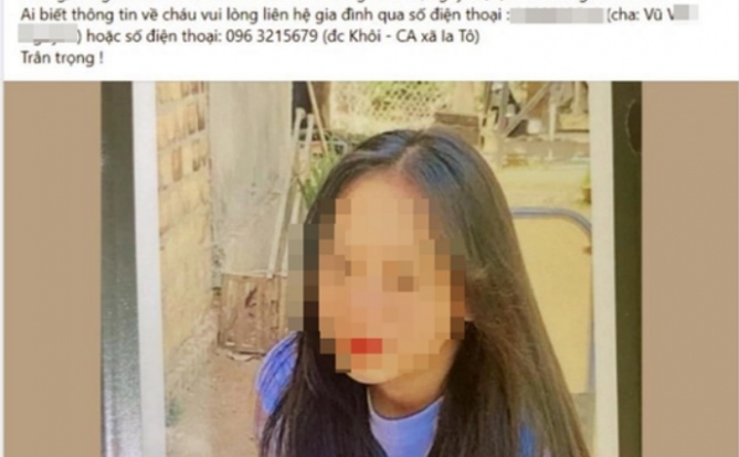 越南10年级女生与家人失联多日,曾与男友发生亲密关系