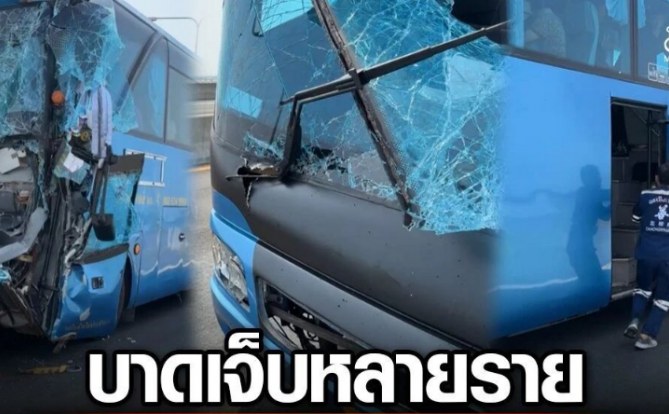 在泰国,一辆满载中国游客的大巴车发生了车祸!近30人受伤!现场状况惨不忍睹