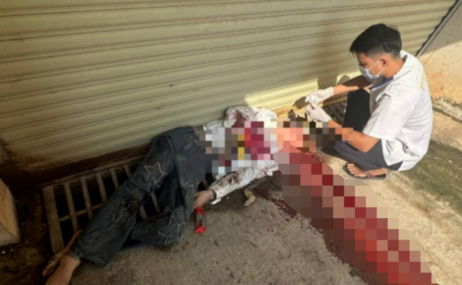 在西港街头,一名中国男子头部受伤躺在地上,送往医院后死亡